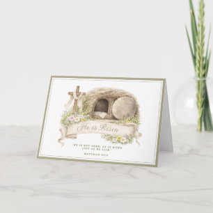 Cross and Tomb Resurrection Day Card