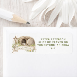 Cross and Tomb   Resurrection Day Label