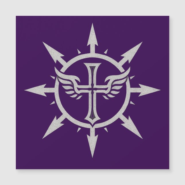 "Cross and Wings Emblem" Magnet (Front)