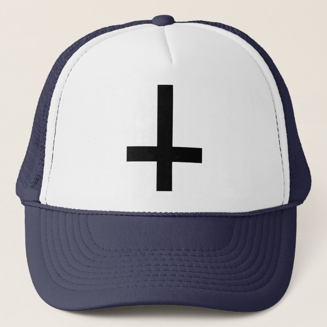 Cross antichrist trucker hat (Front)