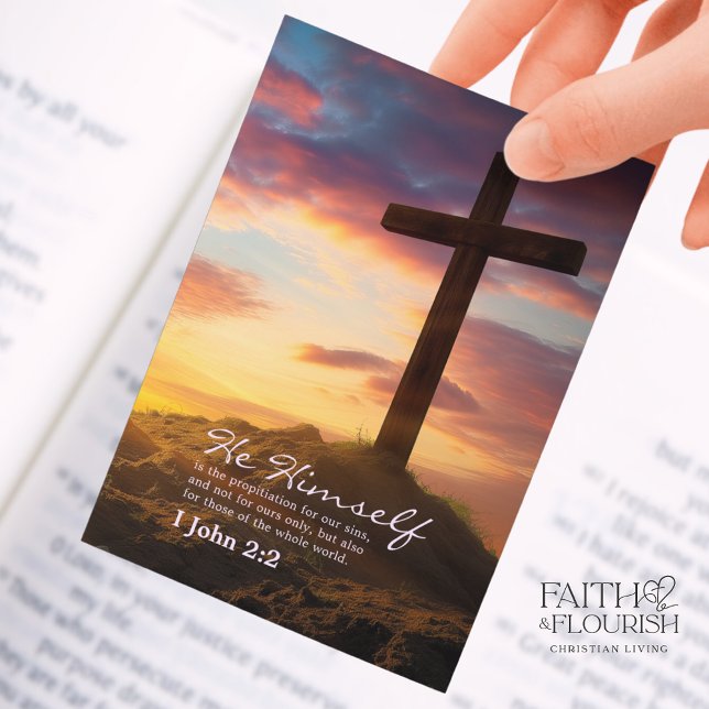 Cross at Dusk Bookmark Scripture Bible Advice Card (Creator Uploaded)