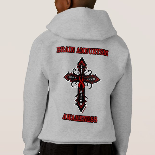 Cross/Awareness...Brain Aneurysm Hoodie (Back)
