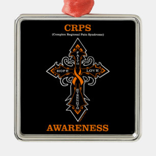 Cross/Awareness...CRPS Metal Ornament