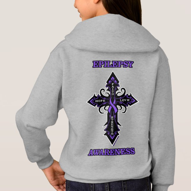 Cross/Awareness...Epilepsy Hoodie (Back)