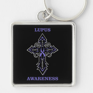 Cross/Awareness...Lupus Keychain