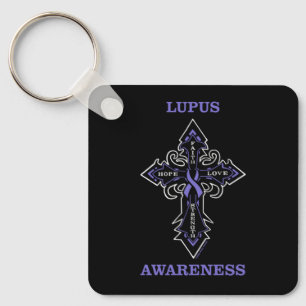 Cross/Awareness...Lupus Keychain