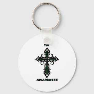 Cross/Awareness...TBI Keychain