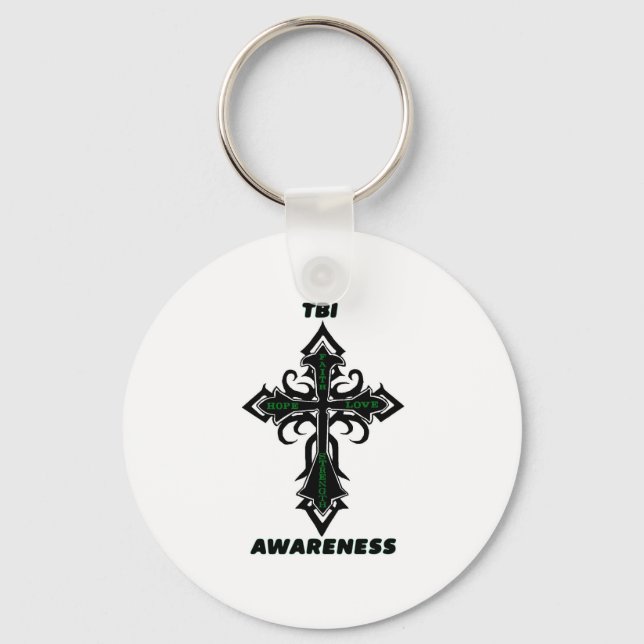 Cross/Awareness...TBI Keychain (Front)