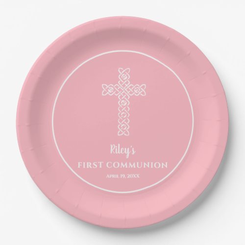 Cross | Baby Pink Communion Baptism Christening