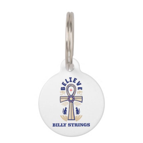 Cross Believe Billy Strings Pet ID Tag