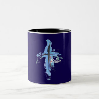 Cross Believe Dark Blue Two-Tone Coffee Mug