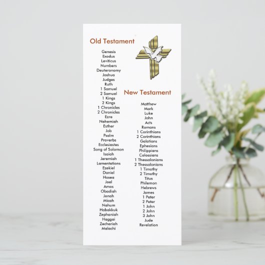 Cross Bible Book mark Bookmark Books of the Bible (Standing Front)