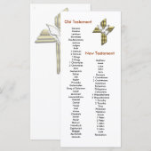Cross Bible Book mark Bookmark Books of the Bible (Front/Back)