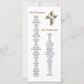 Cross Bible Book mark Bookmark Books of the Bible (Front)