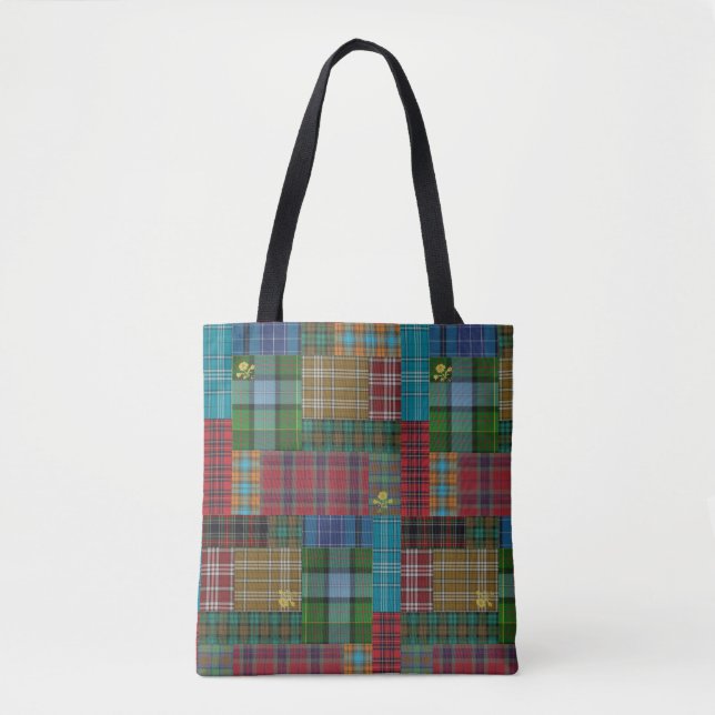 Cross Body Tote in Torr Fionn Tartan Quilt Bag (Front)