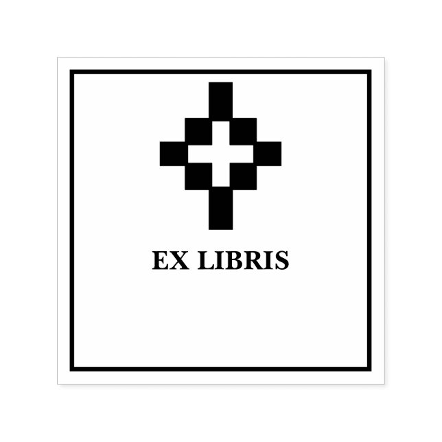 Cross bookplate self-inking stamp (Design)
