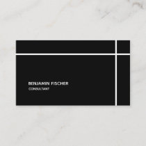 Cross Border Black Simple Modern Minimal Business Card