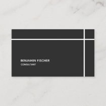 Cross Border Charcoal Simple Modern Minimal Business Card