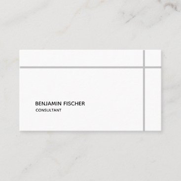 Cross Bordered Simple Modern Minimal Business Card