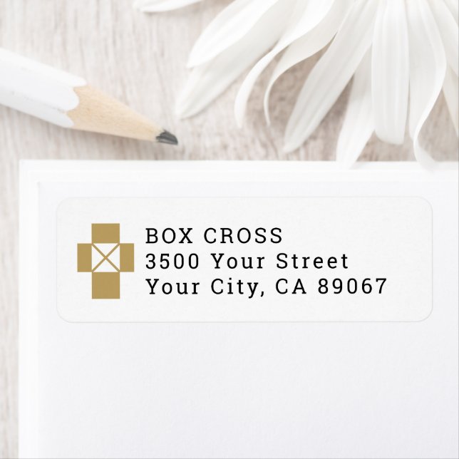Cross Box Logo Christian Outreach Ministry Label (Insitu)