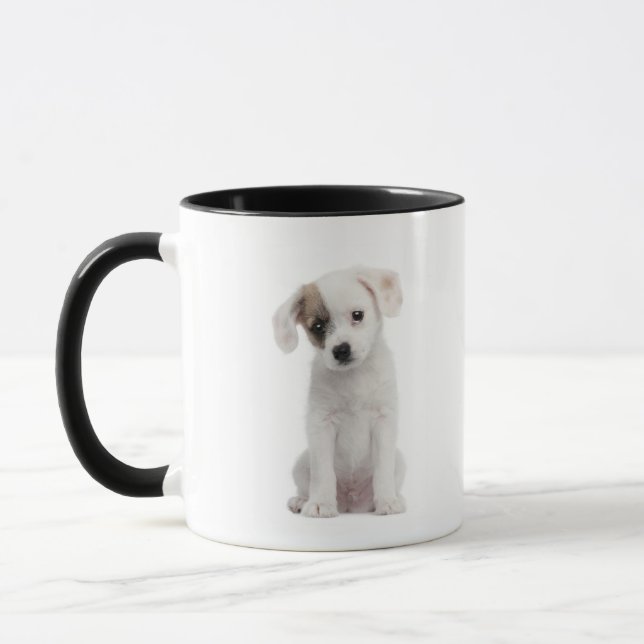 Cross breed puppy (2 months old) mug (Left)