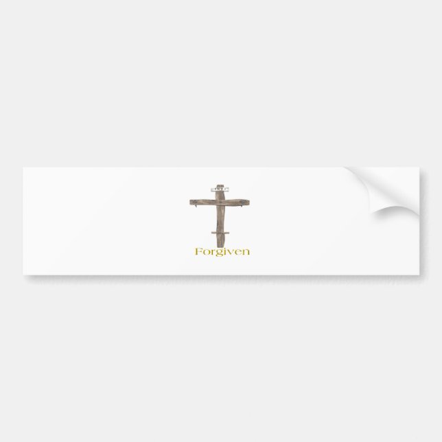 Cross Bumper Sticker (Front)