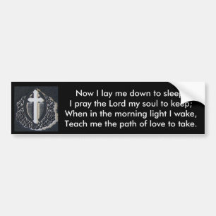 Cross Bumper Sticker Teach Me The Path Of Love
