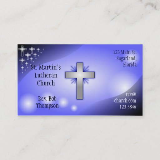 Customizable Cross Business Cards