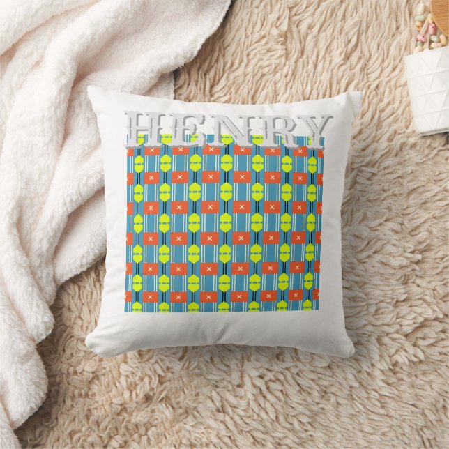 Cross Button Personalized Throw Pillow (Blanket)