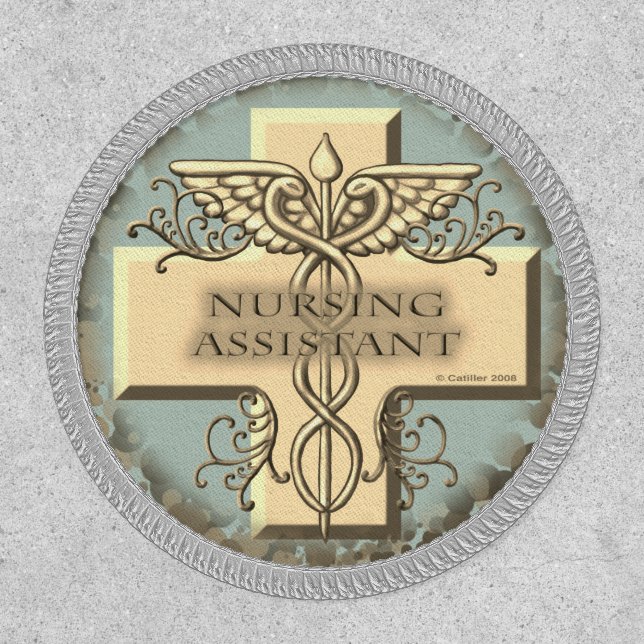 Cross Caduceus CNA Nurse Patch (Front)