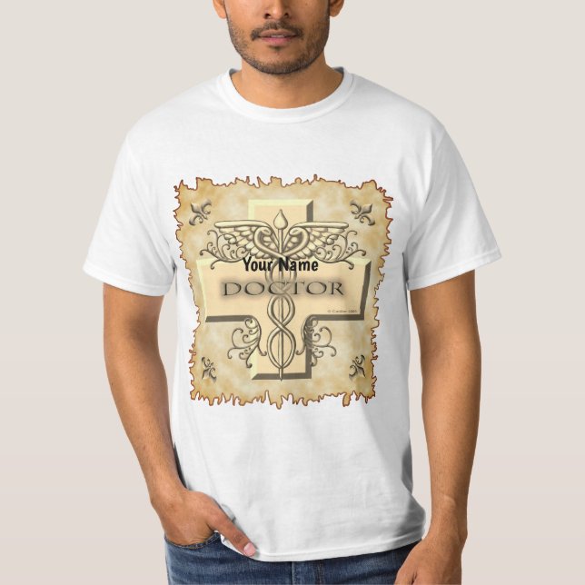 Cross caduceus doctor  T-Shirt (Front)