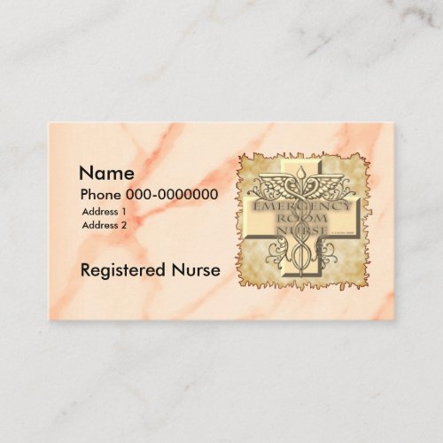 Cross Caduceus ER Nurse Business Card