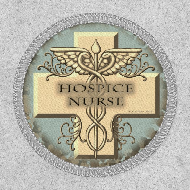 Cross Caduceus Hospice Nurse Patch (Front)