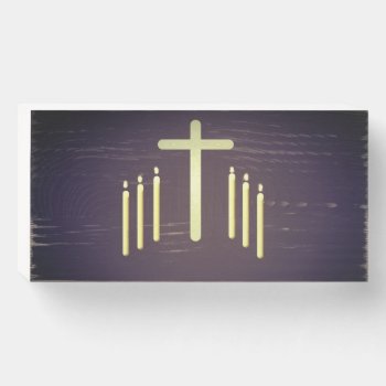 Cross  Candle  Spiritual  Church  Wood  Wall Art Wooden Box Sign by valeriegayle at Zazzle