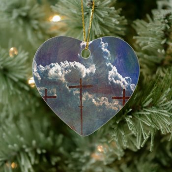 Cross Ceramic Ornament by Honeysuckle_Sweet at Zazzle