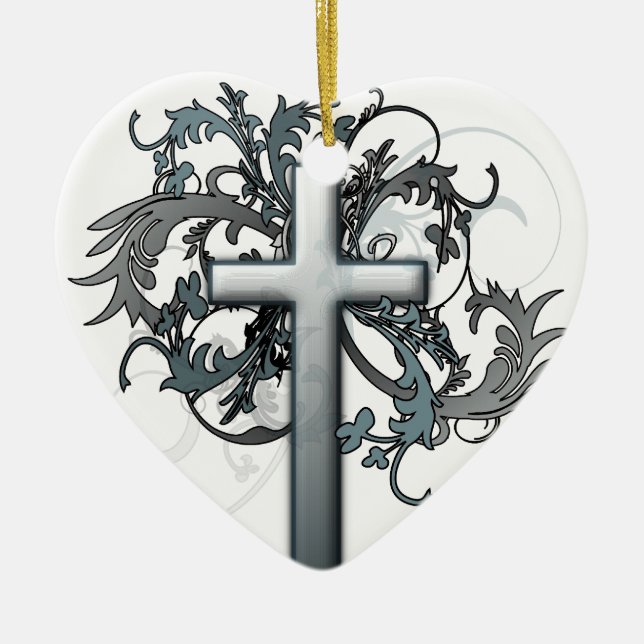 Cross Ceramic Ornament (Front)