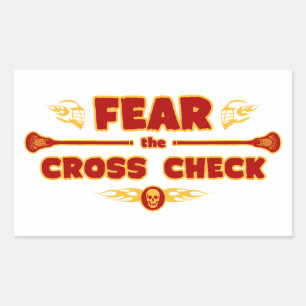Cross Check Rectangular Sticker