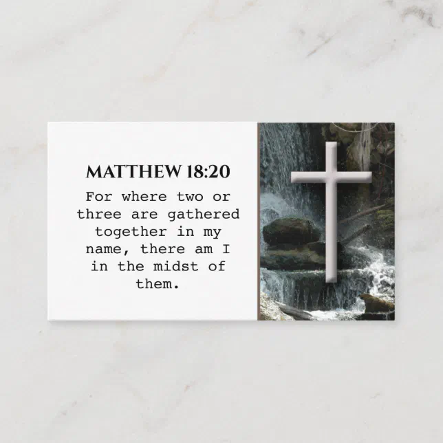 Cross Christian BIBLE Verse Business Card | Zazzle