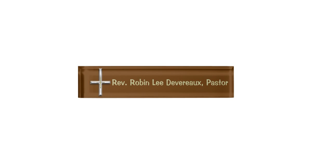 Cross Christian Desk Nameplate Zazzle