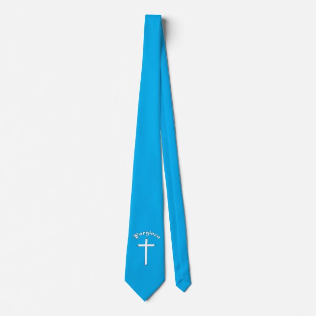 Cross Christian Jesus Forgiven Neck Tie (Front)