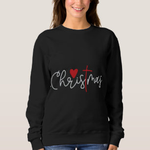 Cross Christmas Cute X-Mas Pajama Christian Jesus Sweatshirt