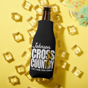 Cross Country ADD TEXT Runner Running Team Player Bottle Cooler