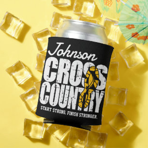 Cross Country ADD TEXT Runner Running Team Player Can Cooler