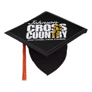 Cross Country ADD TEXT Runner Running Team Player Graduation Cap Topper
