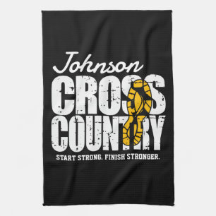 Cross Country ADD TEXT Runner Running Team Player Kitchen Towel
