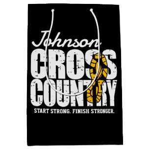 Cross Country ADD TEXT Runner Running Team Player Medium Gift Bag