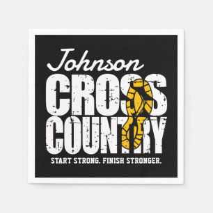 Cross Country ADD TEXT Runner Running Team Player Napkins