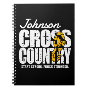 Cross Country ADD TEXT Runner Running Team Player Notebook