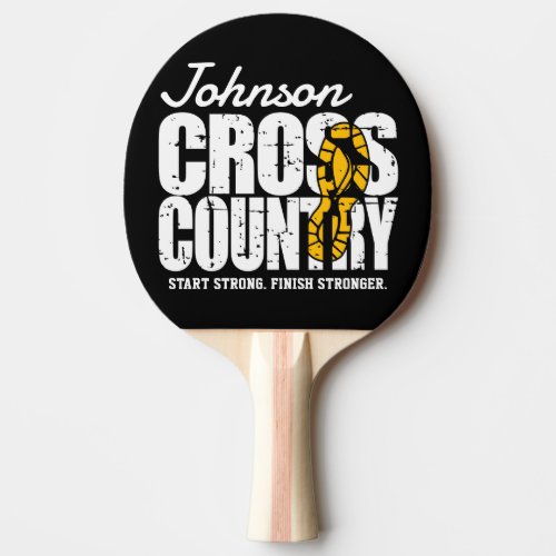 Cross Country ADD TEXT Runner Running Team Player Ping Pong Paddle