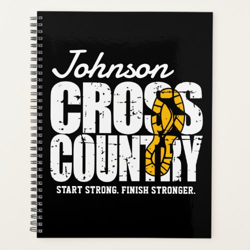 Cross Country ADD TEXT Runner Running Team Player Planner